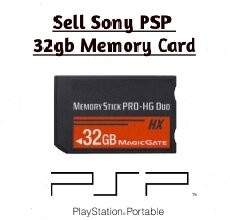 Sony PSP 32GB Memory Stick Pro Duo – official PSP memory card front view